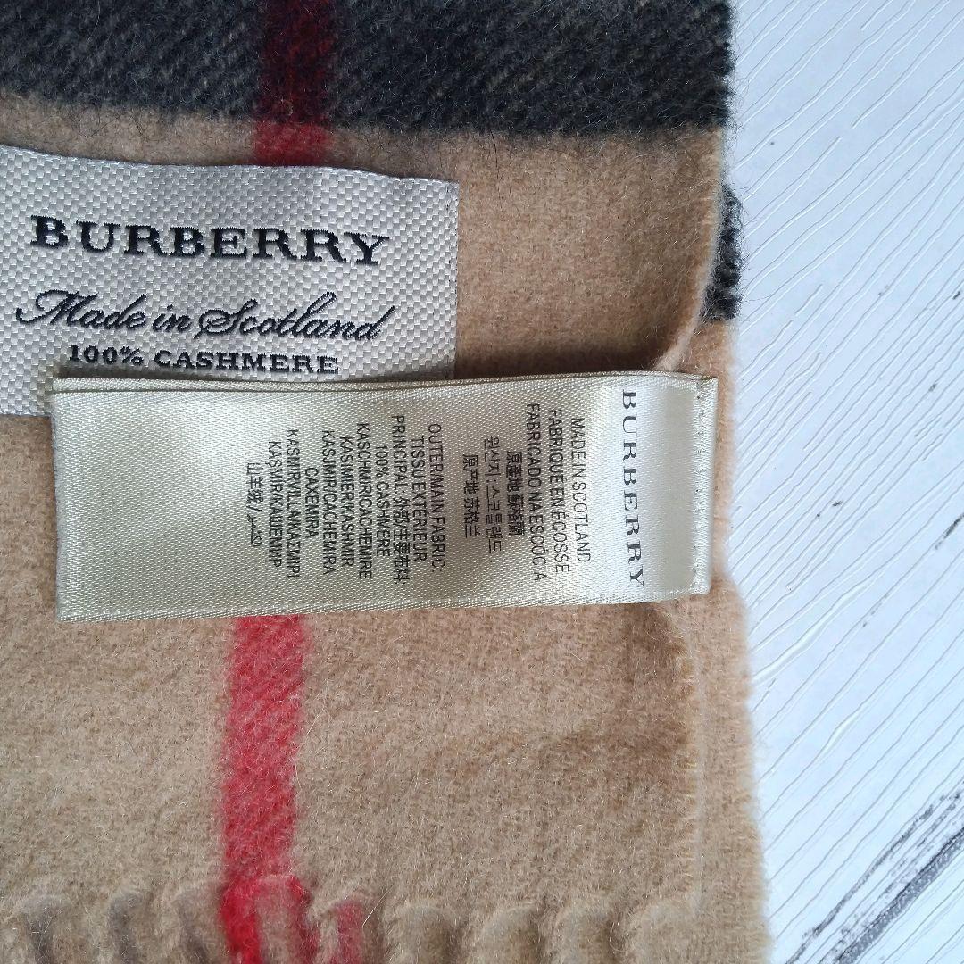 BURBERRY　バーバリーカシミヤ100%　マフラー　メガチェック 英国製