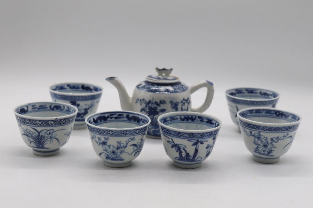 珍品　中国　清時代　大清康熙年製　蛍茶器7点　送料込み0617