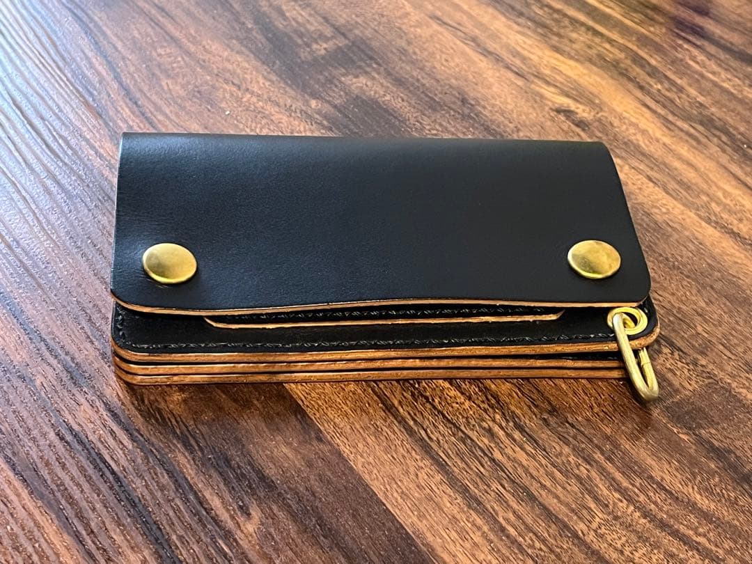 トラッカーウォレット　茶芯　栃木レザー 001