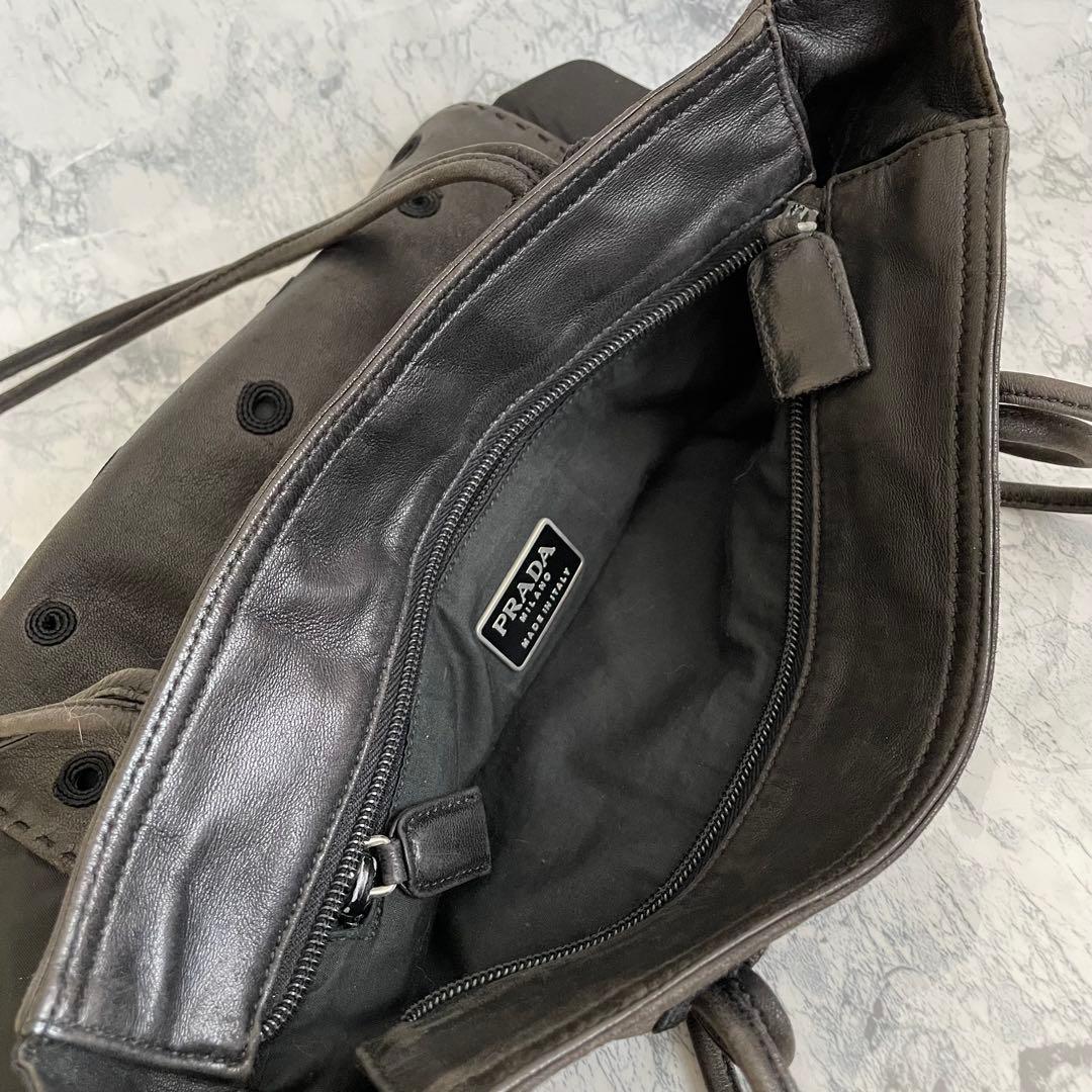 【お値下げしました】PRADA ブラック トートバッグ ドットデザイン