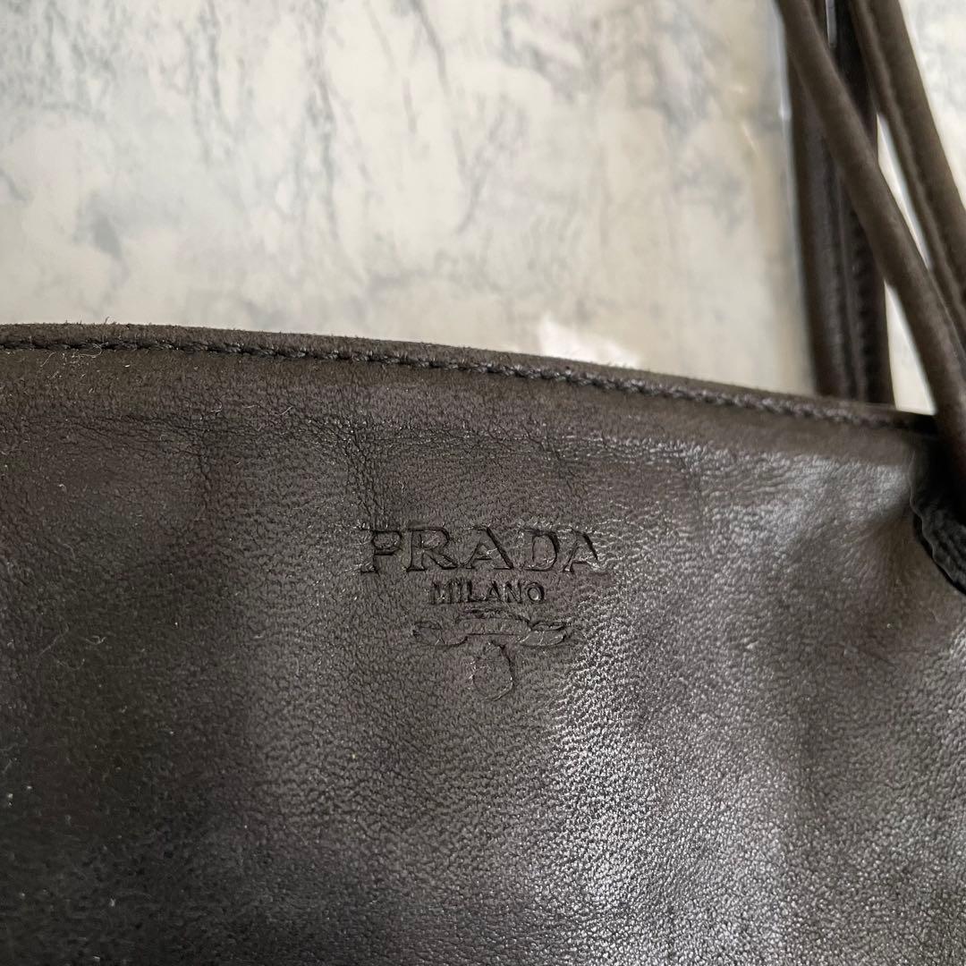【お値下げしました】PRADA ブラック トートバッグ ドットデザイン