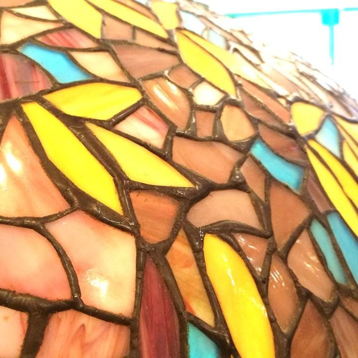 新春初売りセール◇自社配or引取限定◇アンティークステンドランプ　ブロンズベース