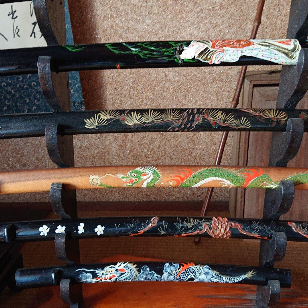 手彫り 手書き 刀のさや ８本セット