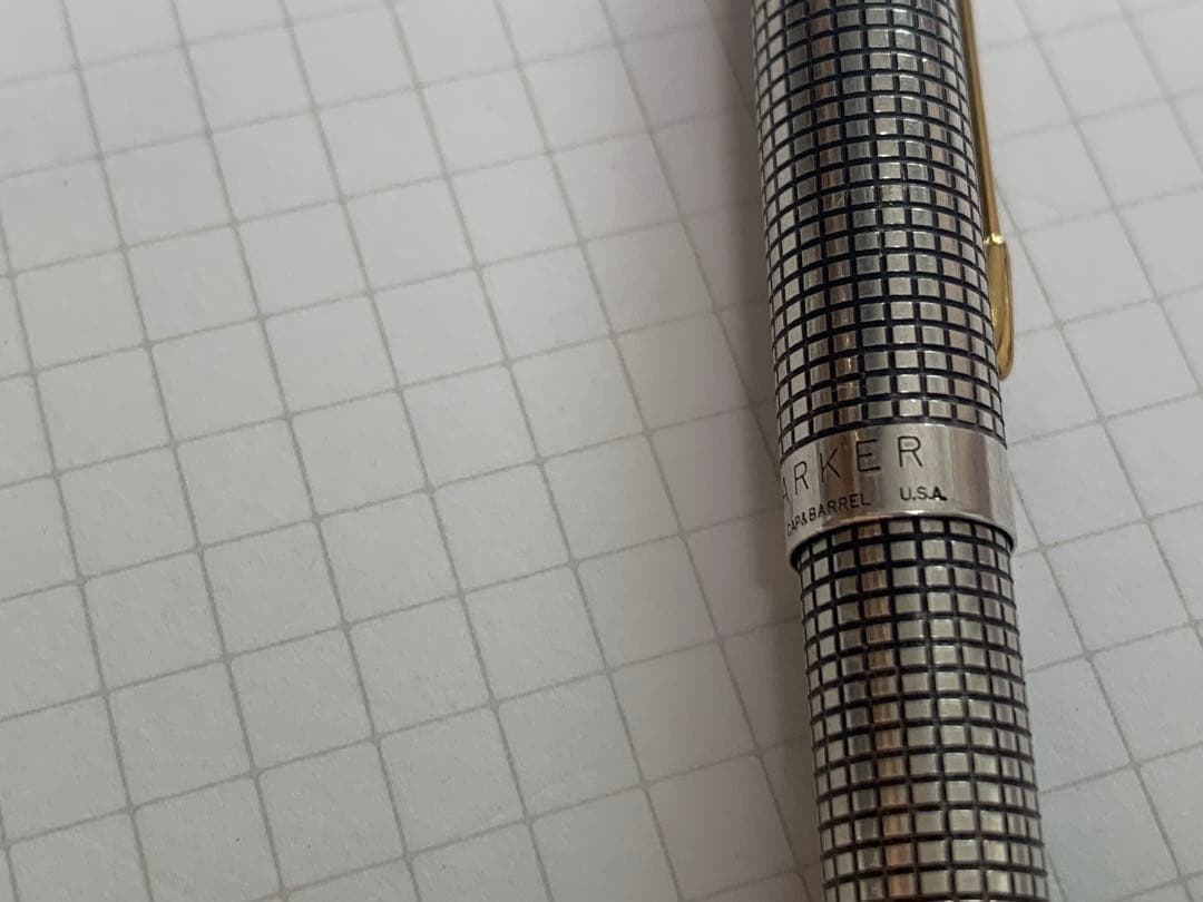 PARKER 75 初期万年筆とボールペンのセット　スターリングシルバー