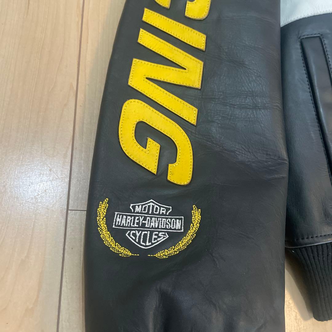【新品未使用】ハーレーダビッドソン　レザージャケット　レーシング　本革　ブラック