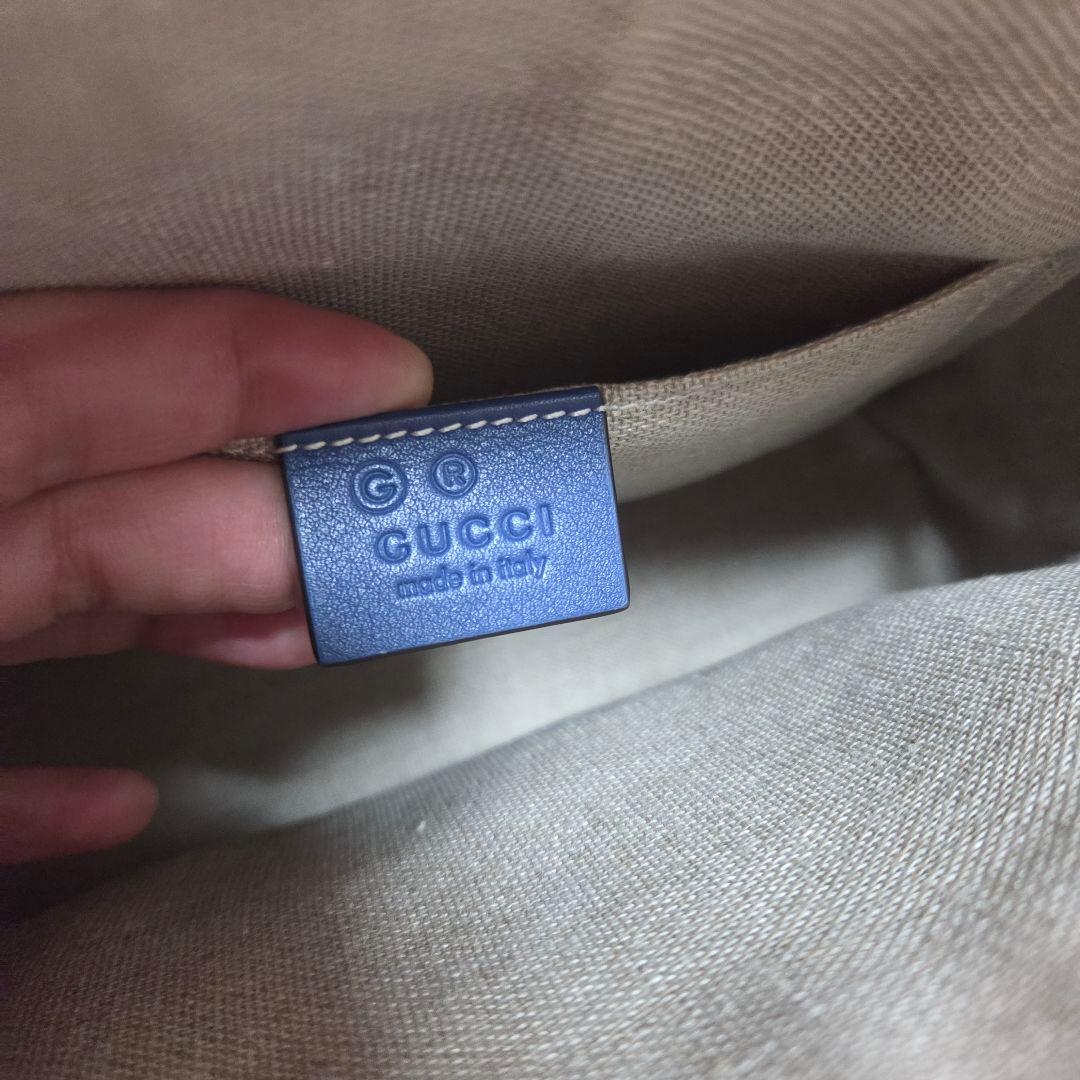 値下げ！！GUCCI ブルー　ショルダーバッグ　マイクロシマ