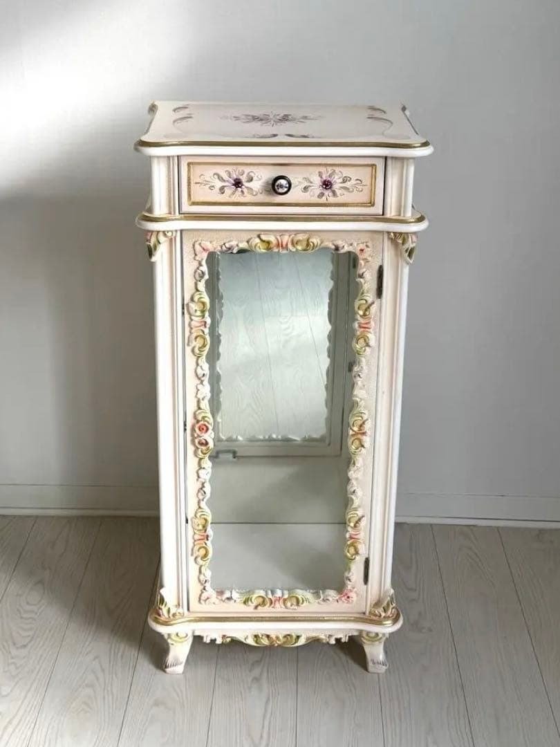 ロココ調 アンティーク イタリア ショーケースキャビネット