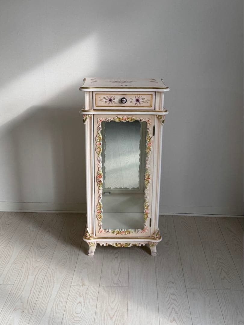 ロココ調 アンティーク イタリア ショーケースキャビネット