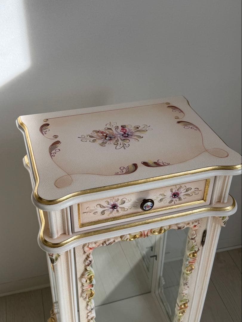 ロココ調 アンティーク イタリア ショーケースキャビネット