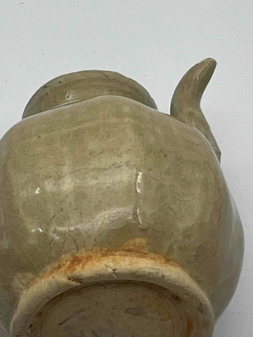 南宋時代　青磁　越州窯水注　執壺　茶壺　酒器　水滴　水指(F-105)