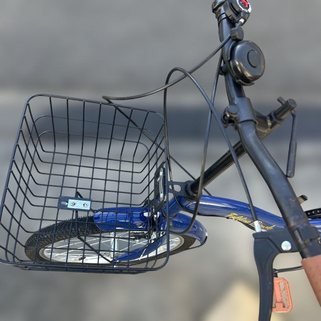 青い折りたたみ自転車　20インチ　直接取引