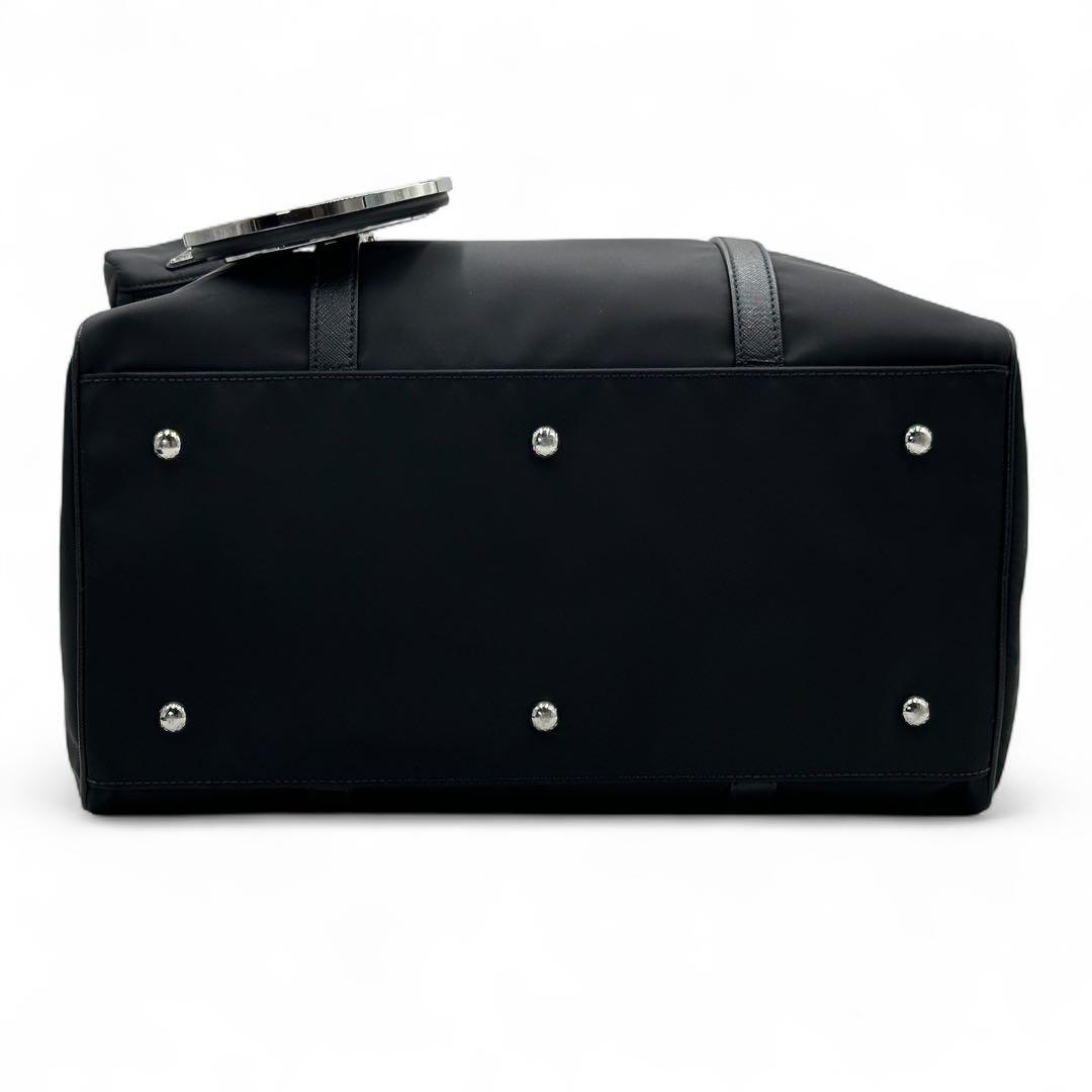 【現行】PRADA プラダ　Re-Nylon xサフィアーノレザー ペットバッグ