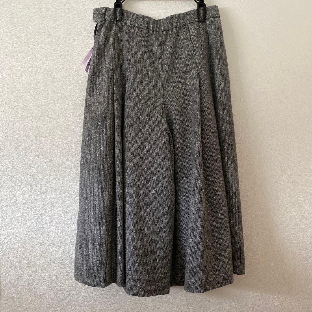 23区　シルクネップヘリンボーン ガウチョ パンツ