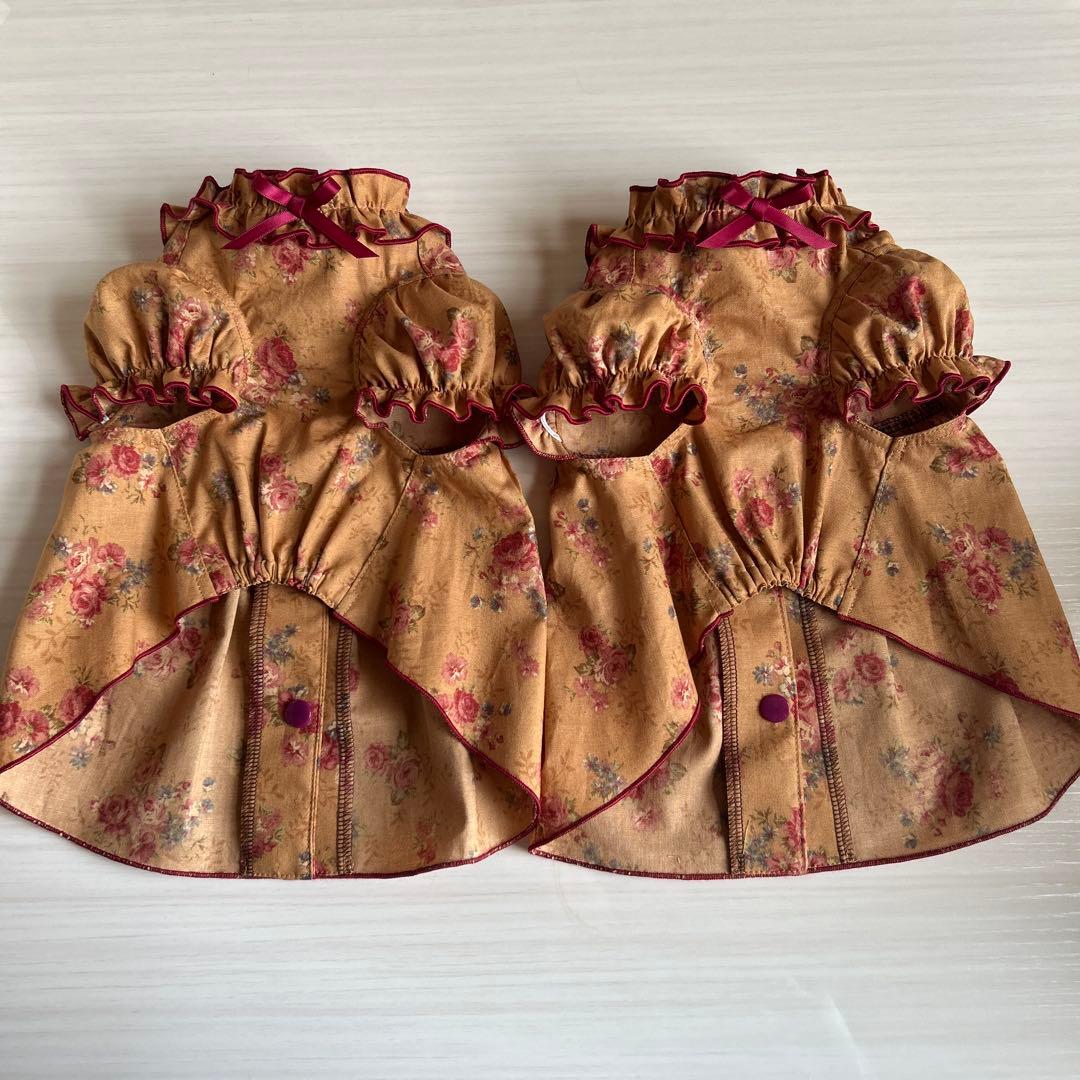 No.465•466•467 犬服ハンドメイド　バックオープンワンピース　3着