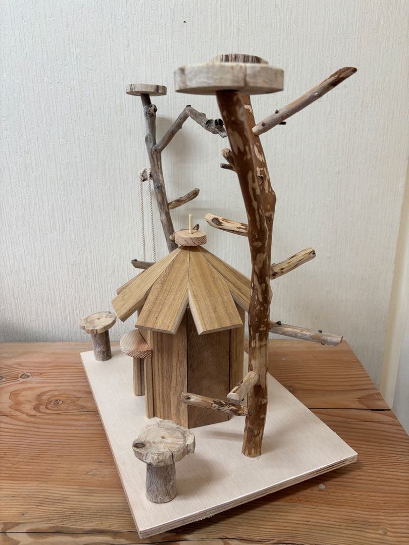 鳥インコ止まり木 流木バードアスレチック 中サイズバードジムバードトイパーチ