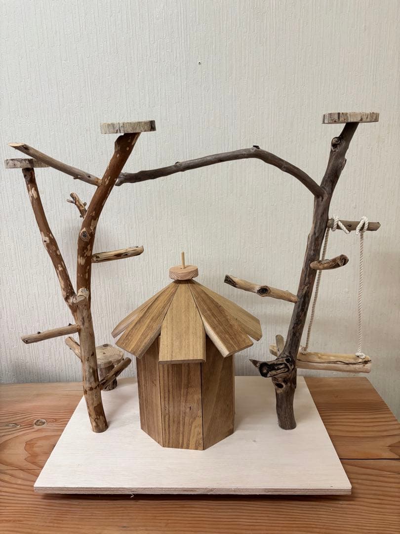 鳥インコ止まり木 流木バードアスレチック 中サイズバードジムバードトイパーチ