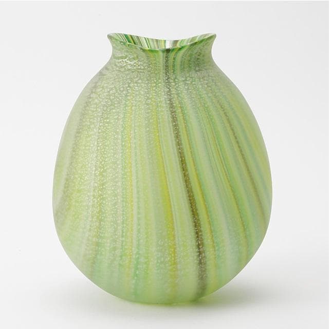 KAITO　安田泰三 花瓶 手吹花入 渦潮 希少 レア ガラス細工 ガラス