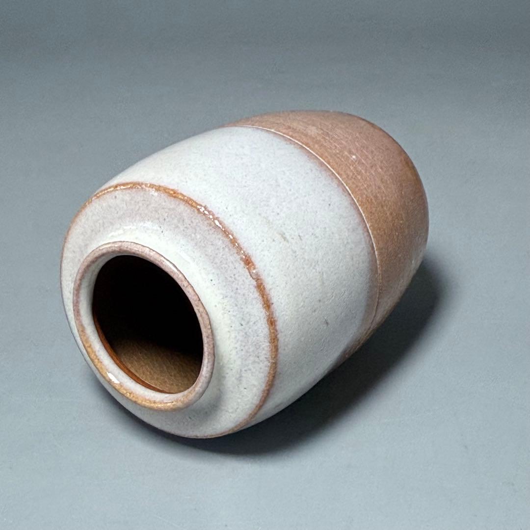 山口県指定無形文化財保持者　波多野善蔵　萩焼　茶入　共箱　仕覆　茶道具　家元旧蔵