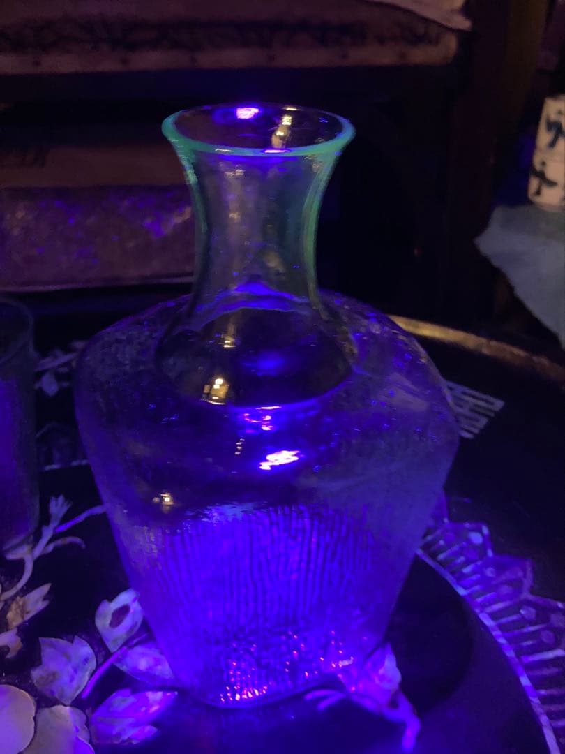 古道具　ウランガラス　ディキャンタグラス　昭和初期