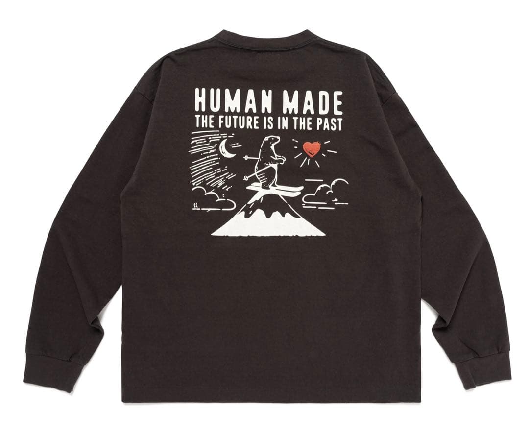 HUMANMADE 長袖T シロクマ　黒　XLサイズ