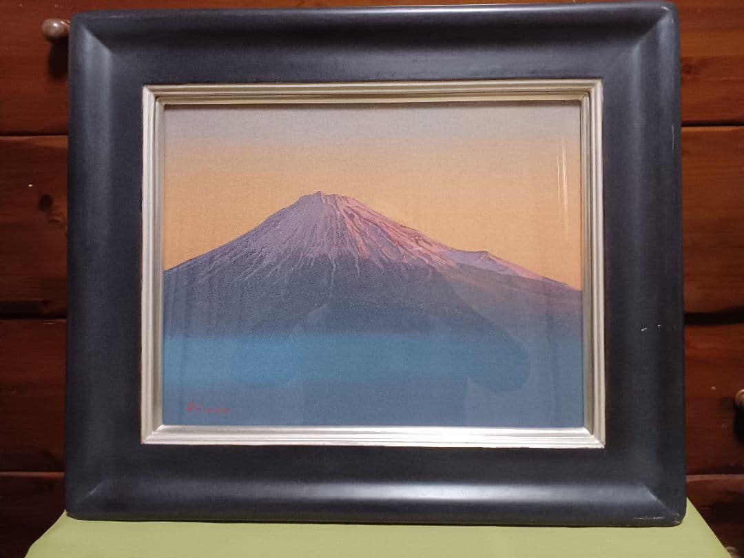 羽田裕 「霊峰富士」 油彩F6号 　十騎会々員 　点描リアリズム　ホキ美術館所蔵