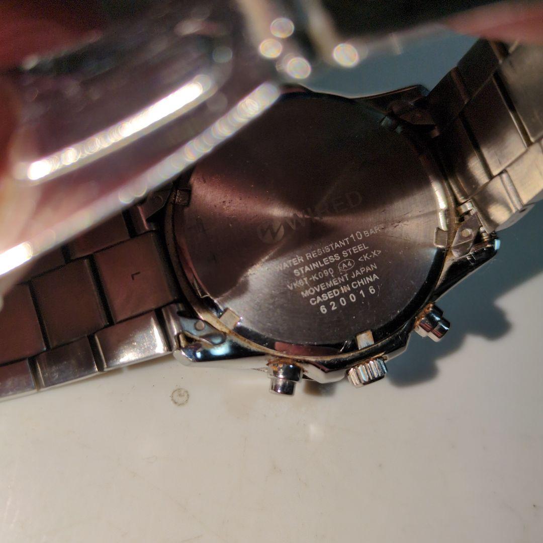 WIRED クロノグラフ腕時計 2個セット 文字盤青と紫