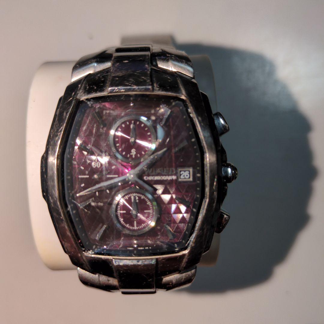 WIRED クロノグラフ腕時計 2個セット 文字盤青と紫