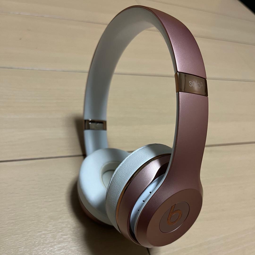 【箱付き】Beats Solo3 ワイヤレスヘッドホン ローソンゴールド／ピンク