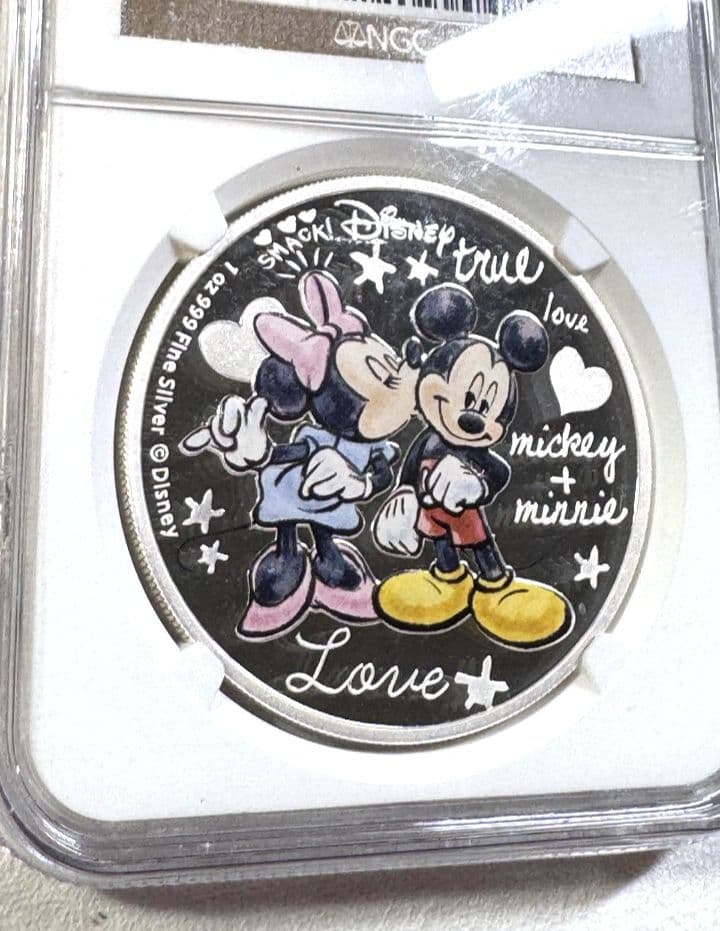 ngc　ミニーとミッキー ディズニー PF 70 DCAM 　限定品 銀貨