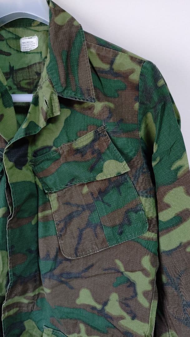 米軍 ベトナム戦争 ERDLグリーンリーフ迷彩ジャケット サイズS-R