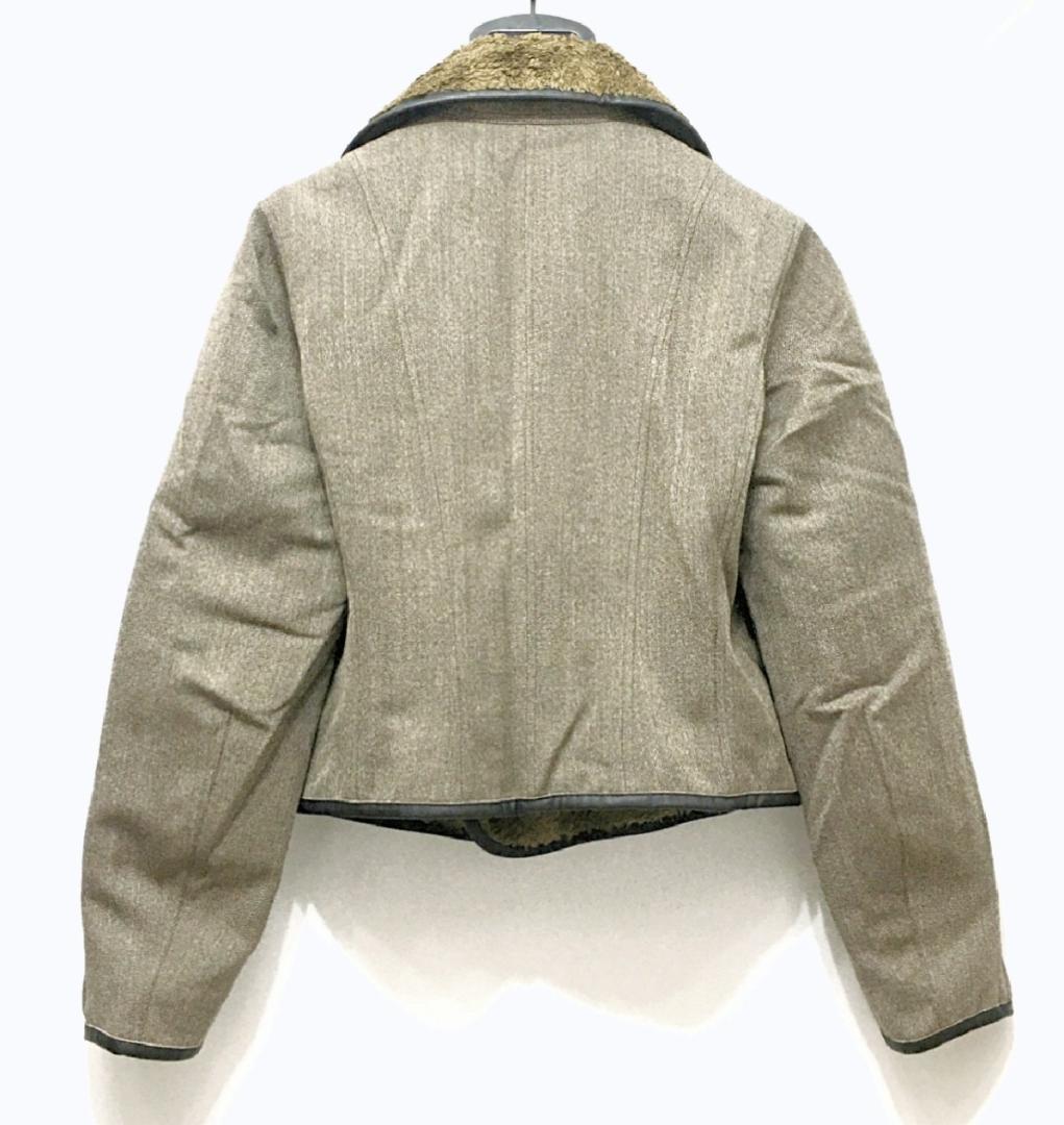 [未使用]エンポリオアルマーニ 総裏ファー ブルゾン 46[正規品]