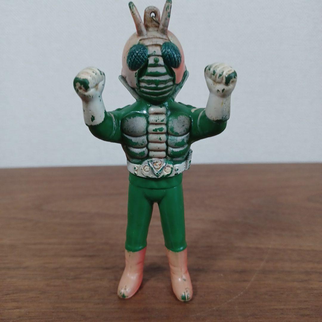 当時もの　ポピー製　仮面ライダー５種　希少ソフビペンダントトップ （チェーン無）