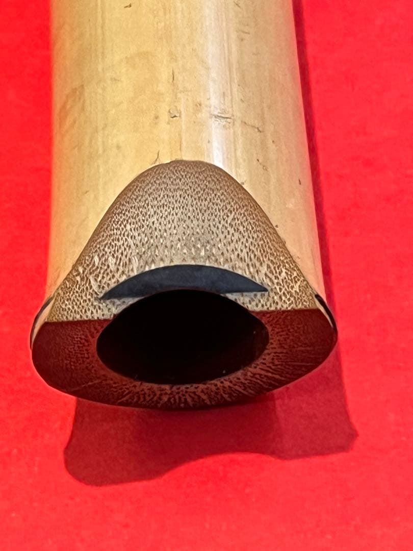 ば*か様 尺八 一尺八寸菅　精華 篁山調 二印　籐巻　銀三線