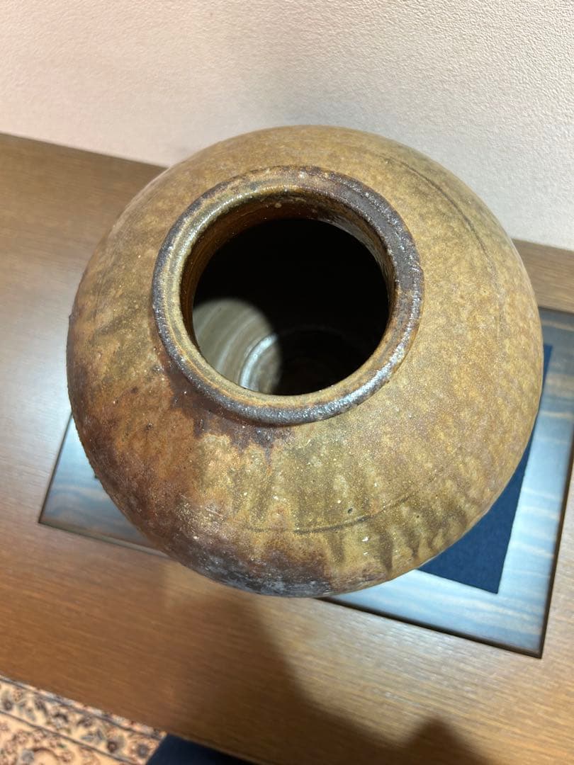 人間国宝藤原啓　備前焼壺　花瓶共箱あり