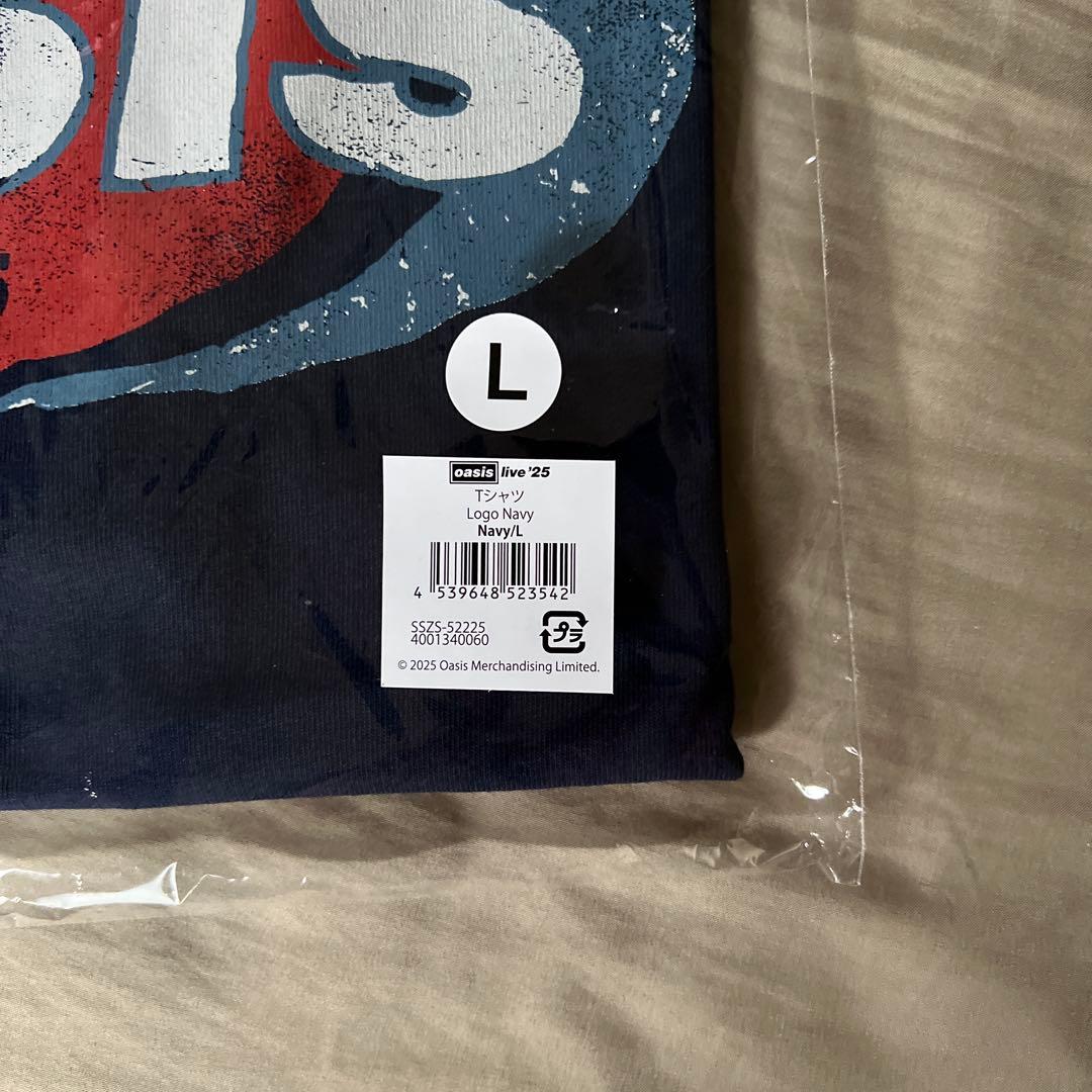 【新品未開封】 oasis Tシャツ Logo Navy L