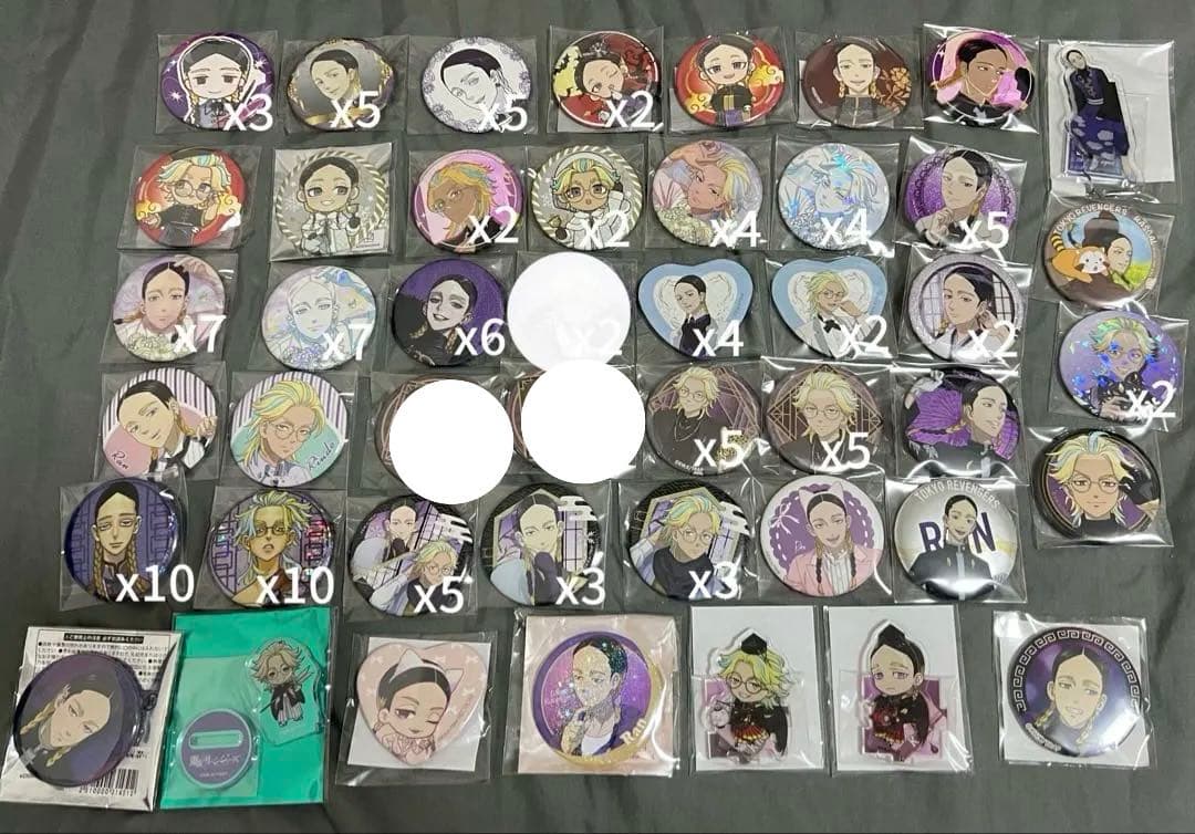 東京リベンジャーズ 灰谷蘭 灰谷竜胆 まとめ売り 缶バッジ バラ売り可能