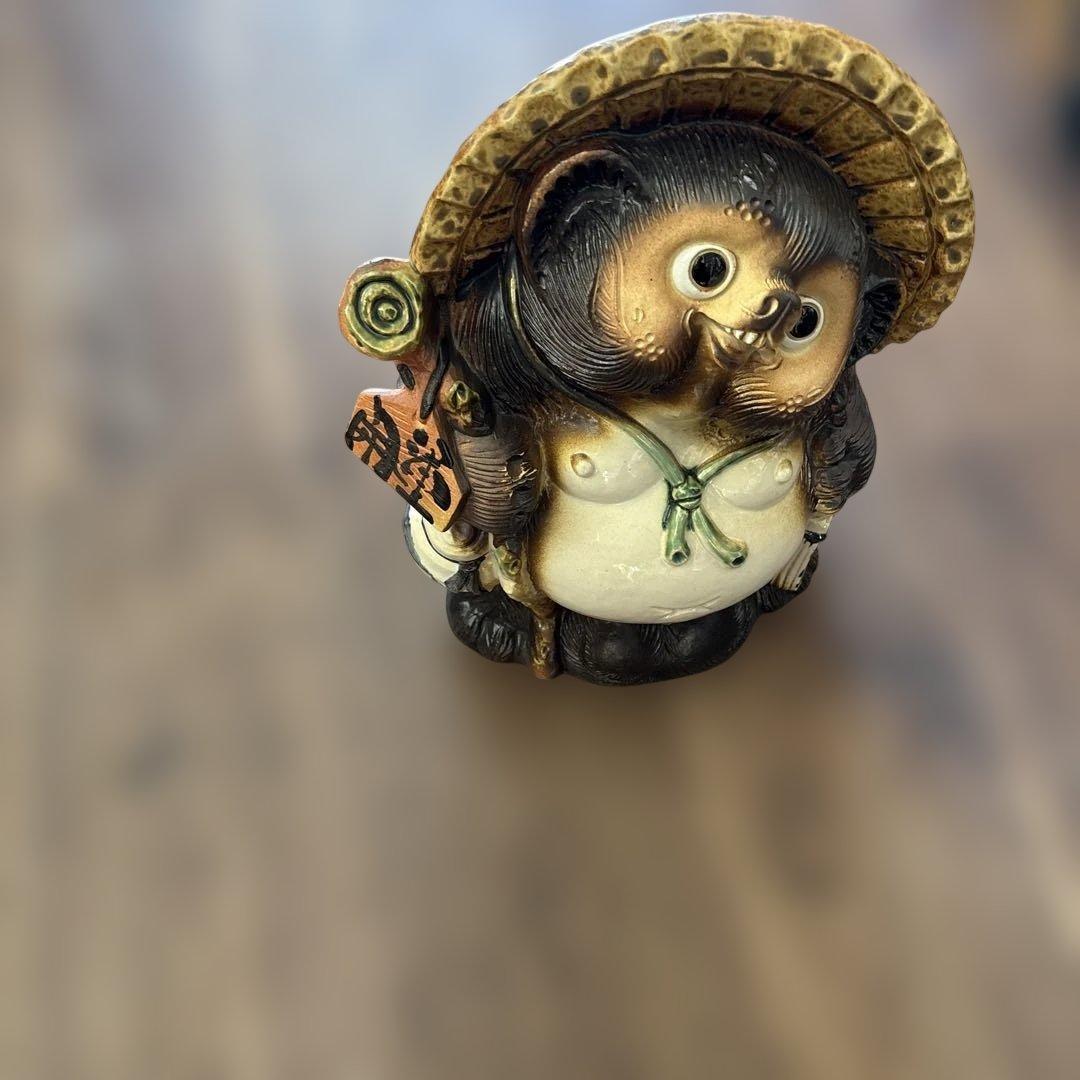 未使用近いの美品10号開運狸　福狸　たぬき　タヌキ