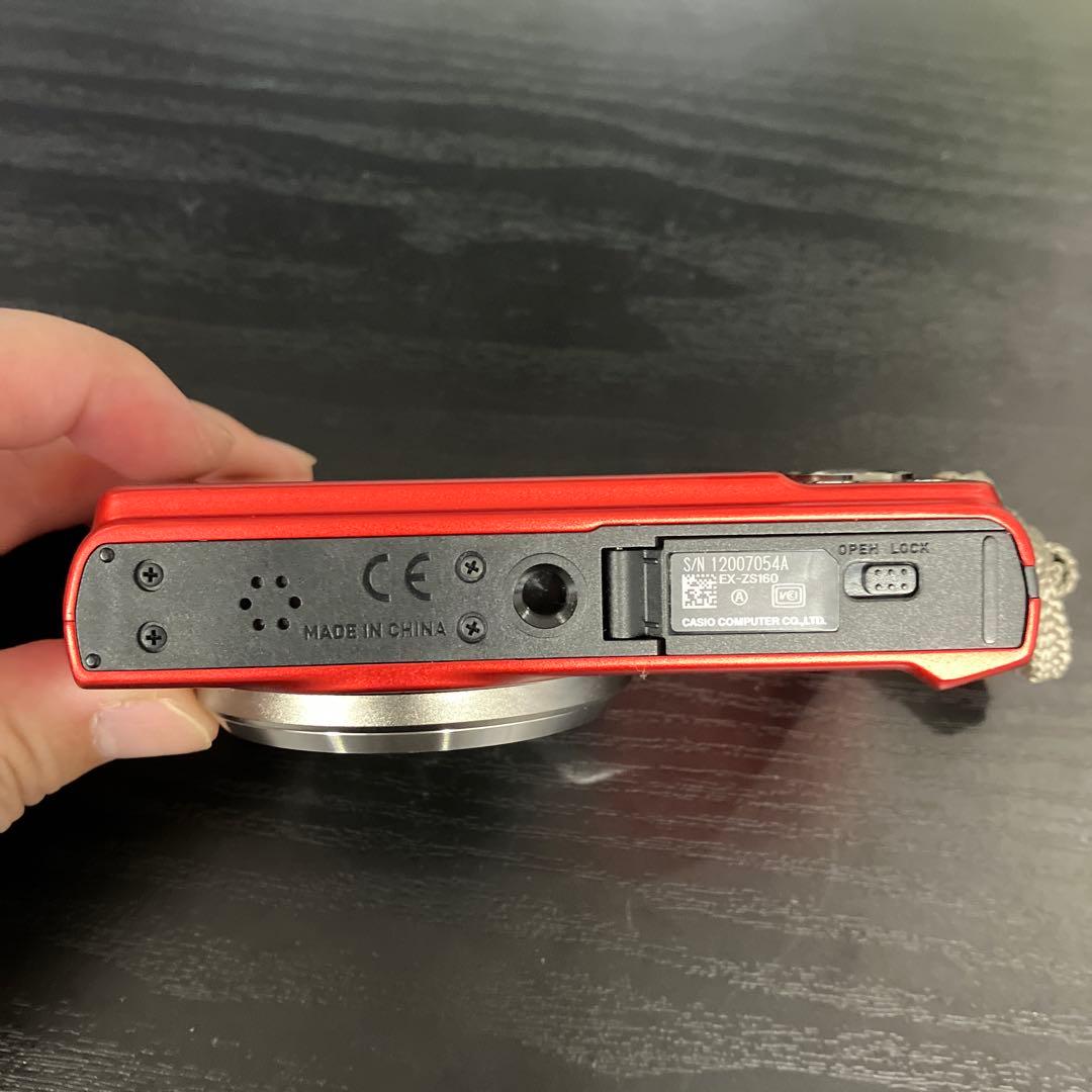 CASIO EXILIM 赤 16.1メガピクセル コンパクトデジタルカメラ