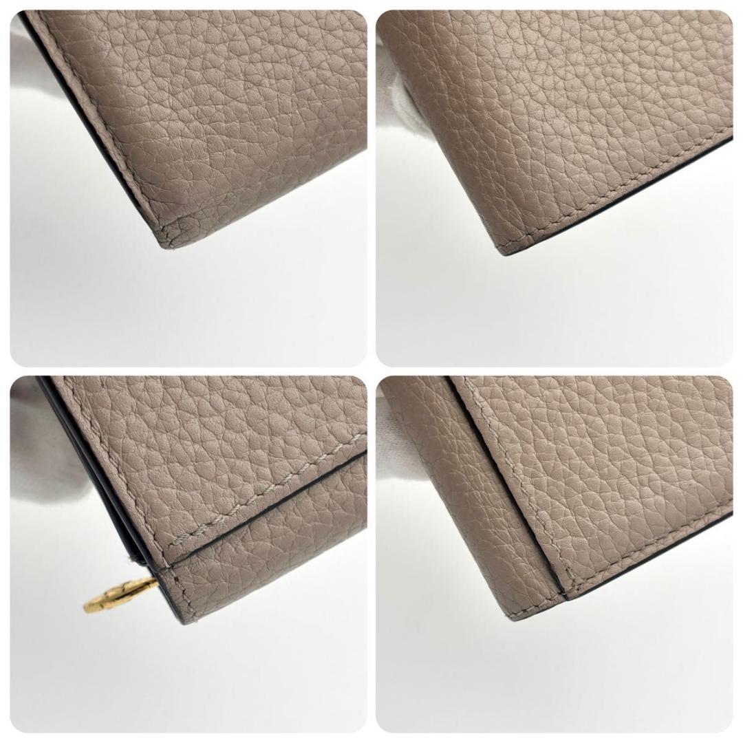 ルイヴィトン ポルトフォイユ カプシーヌ XS 三つ折り 財布 ガレ ベージュ