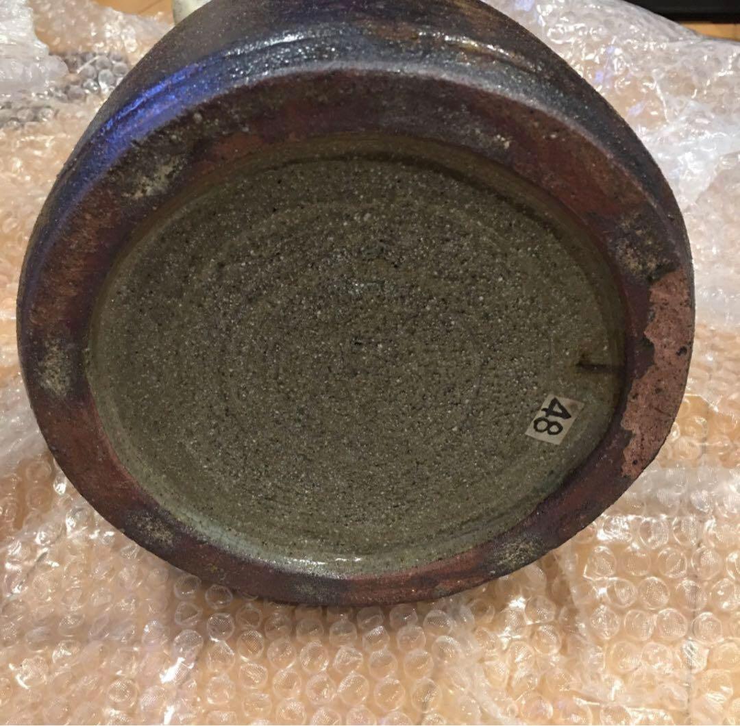 共箱　船木研児　B印手付壺　ピッチャー　ジャグ　水差し　布志名焼　船木窯　民藝