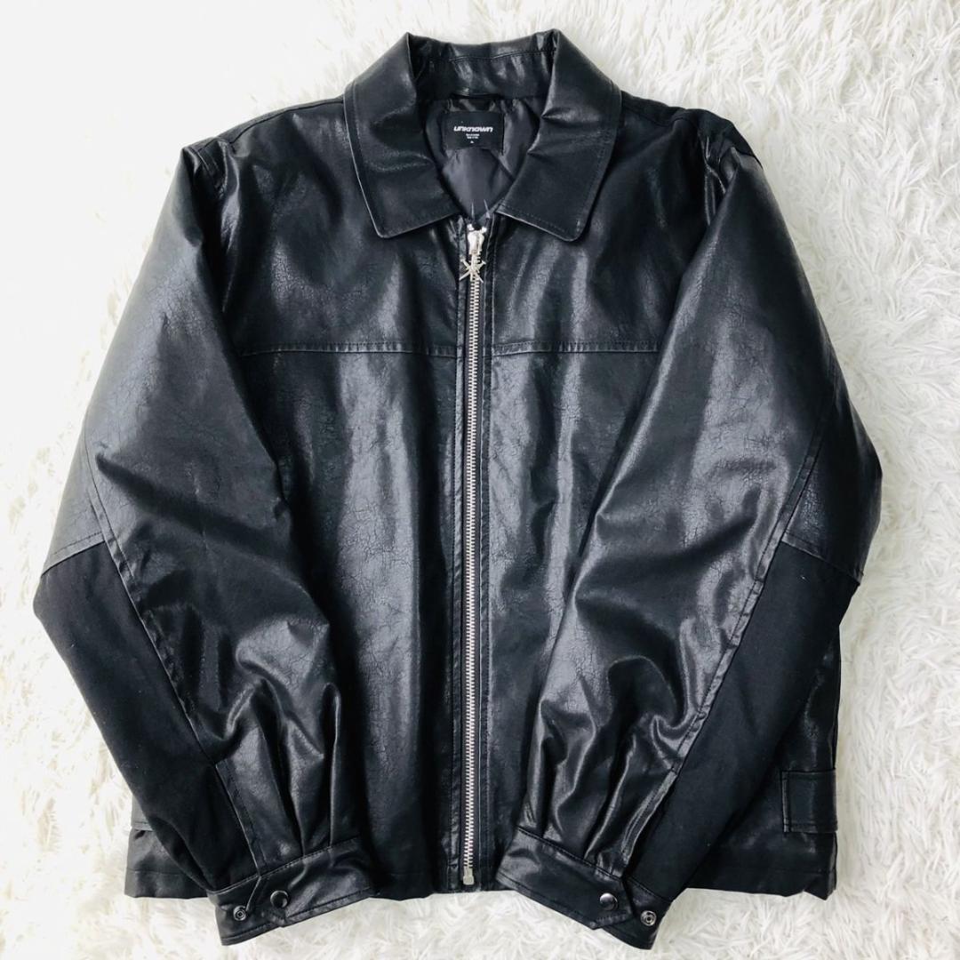 unknown ライダース スカル柄 ライトストーン XL ジャケット メンズ