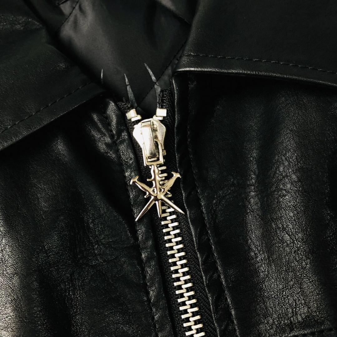 unknown ライダース スカル柄 ライトストーン XL ジャケット メンズ