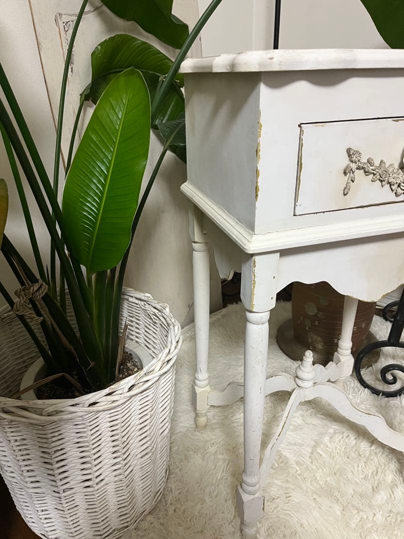 フランス　サイドテーブル　コンソール　シャビー　ブロカント