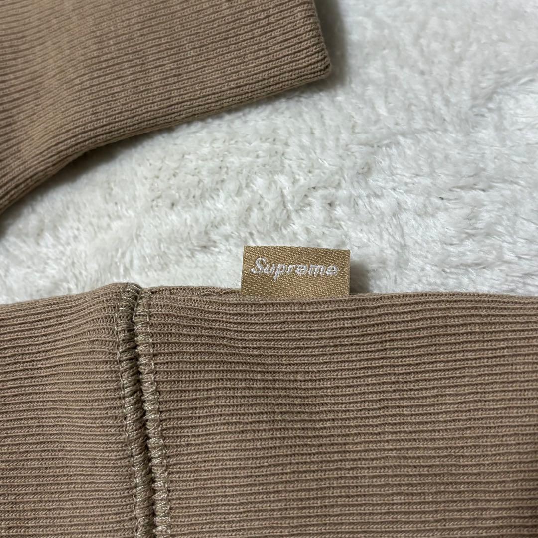 35【極美品】 シュプリーム　パーカー　ベージュ　Mサイズ　モーションロゴ