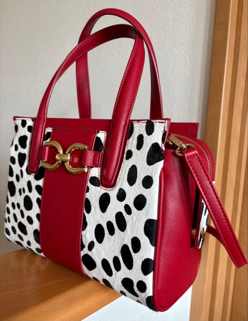 ダイアナ　Diana アニマル柄 ダルメシアン　ショルダーバッグ　ハンドバッグ