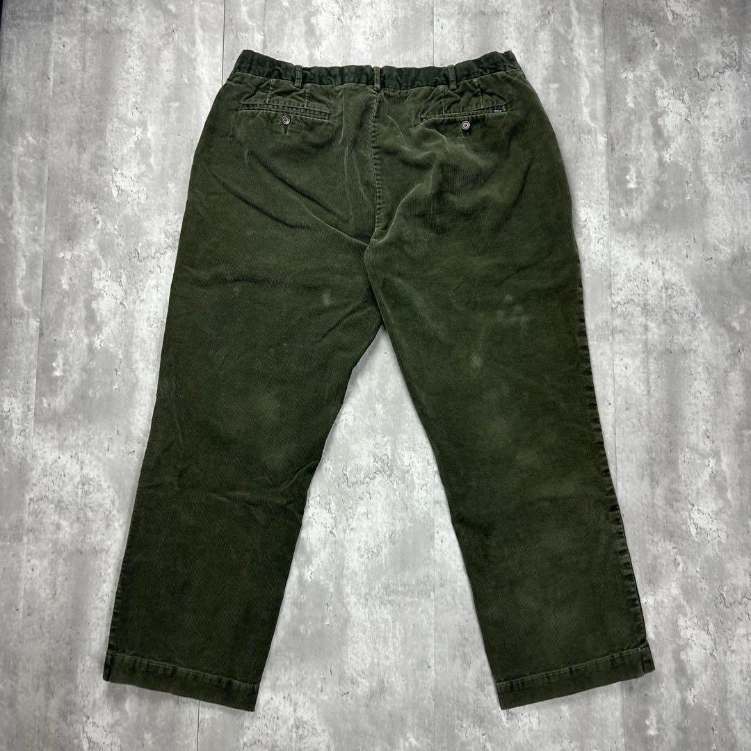 ラルフローレン ロゴタグ チノパン コーデュロイパンツグリーン W38 6071