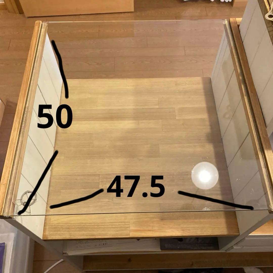 店舗用 レジカウンター 什器 木製 ガラスケース付き 幅95cm