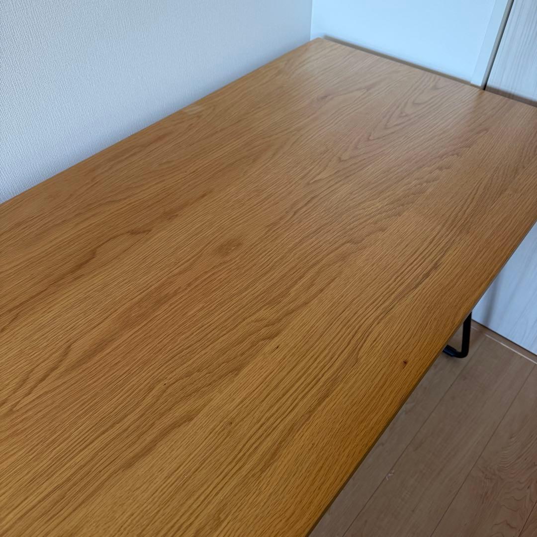 無印折り畳みテーブル W1600 オーク突板　引取限定