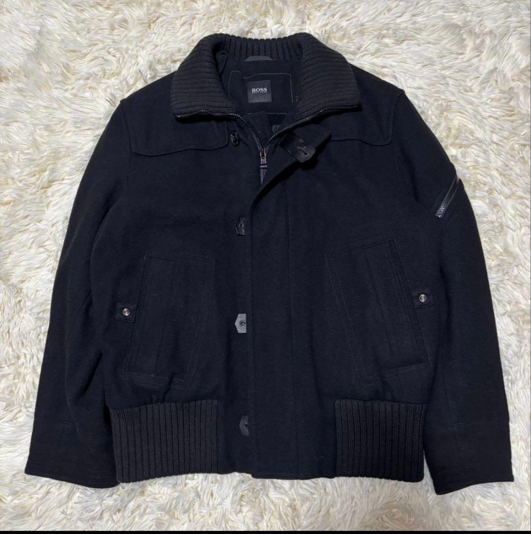 HUGOBOSS ウールフーデットジャケット 手袋付