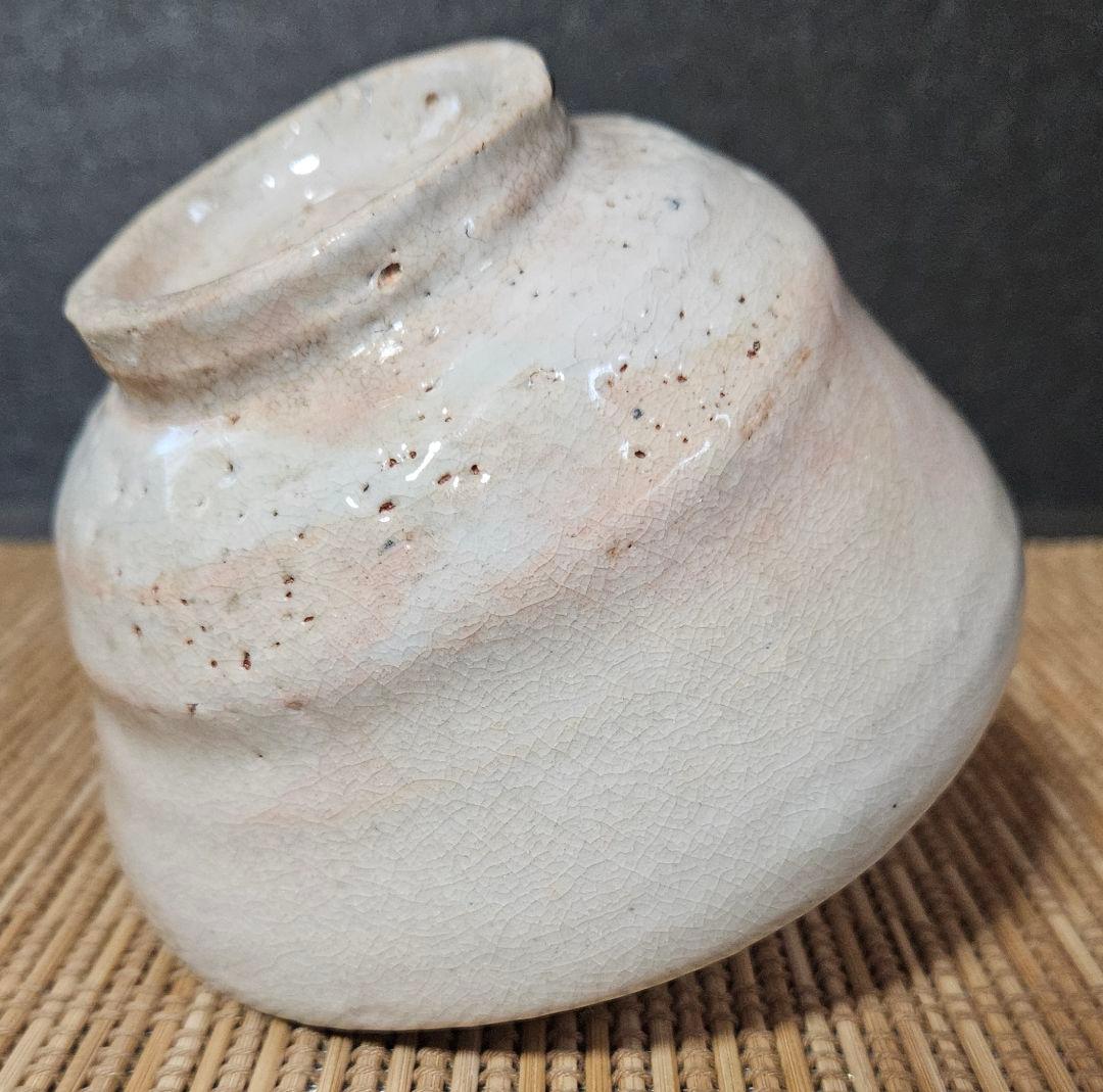 【時代古作品❗】明治時代頃　古萩　雨漏り手　抹茶茶碗　茶道具　茶器　茶の湯